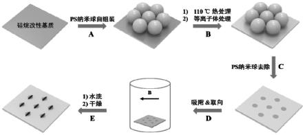 一种大面积各向异性有序纳米阵列及其制备方法