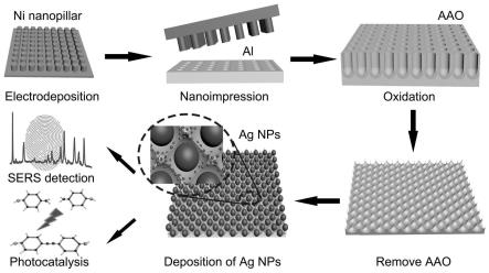 Ag纳米颗粒修饰的Al纳米针尖阵列及其制备方法和用途