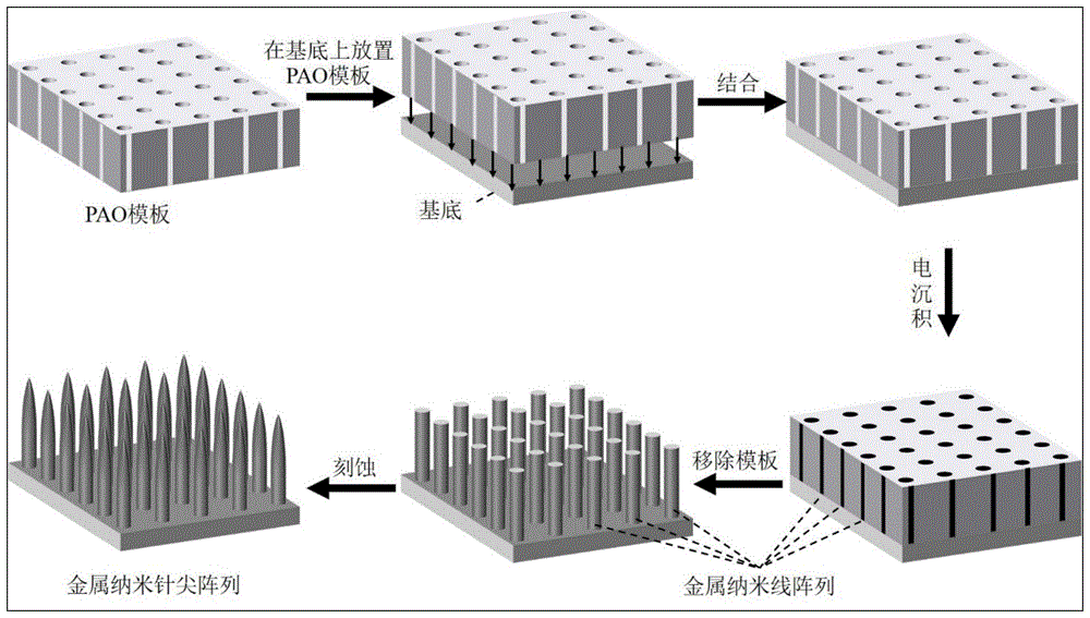 一种有序金属纳米针尖阵列的制备方法与流程