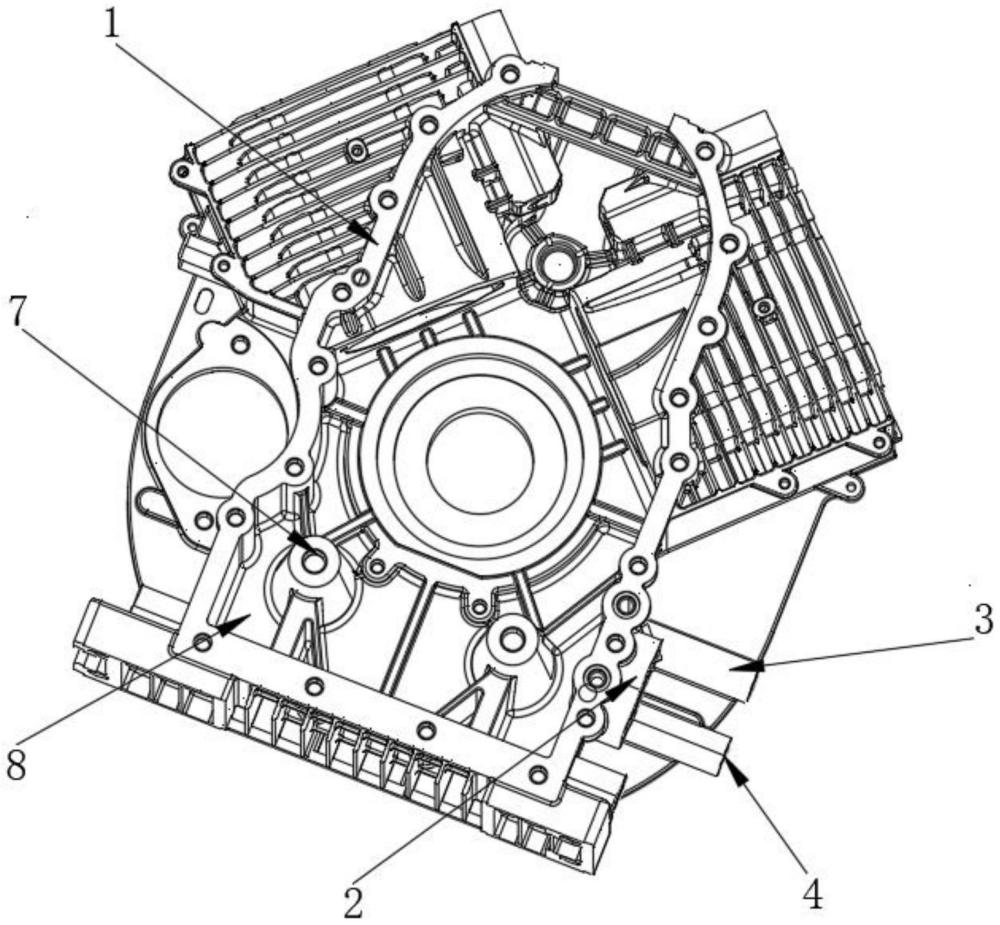 一种双缸风冷柴油机加强型机体的制作方法