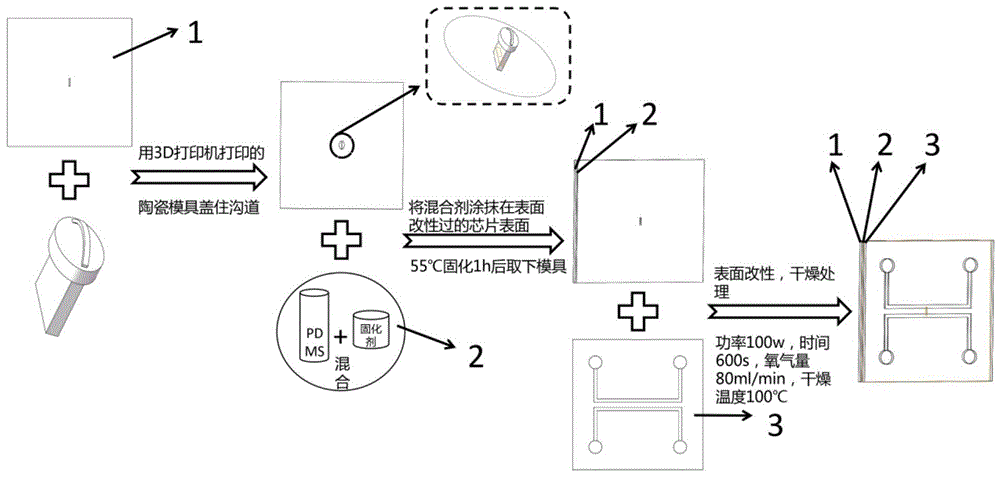 微沟道芯片-PDMS-纳结构芯片键合方法与流程