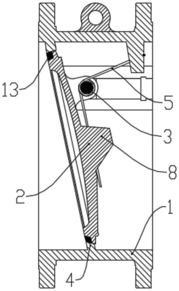 一种新型内置式双偏心斜瓣止回阀及其使用方法与流程