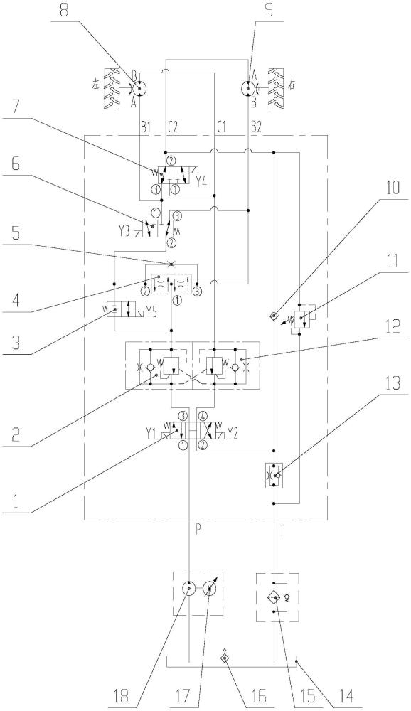 一种行走液压系统及剪叉式升降工作平台的制作方法