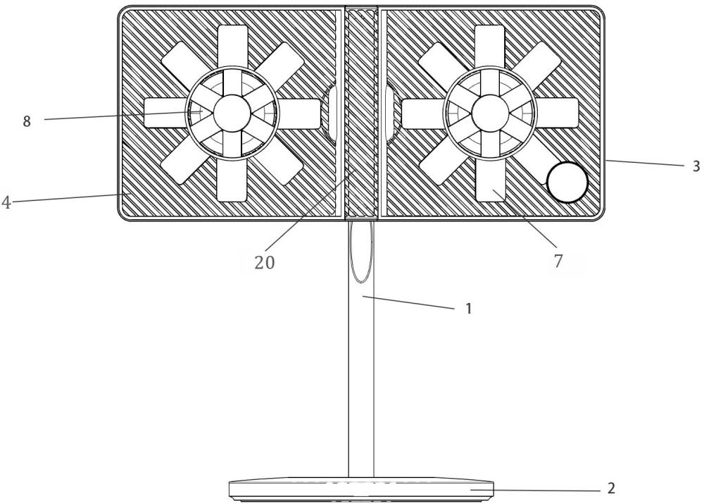 一种具有多状态送风模式的两头风扇