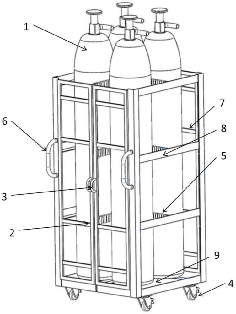 一种移动式气瓶架的制作方法