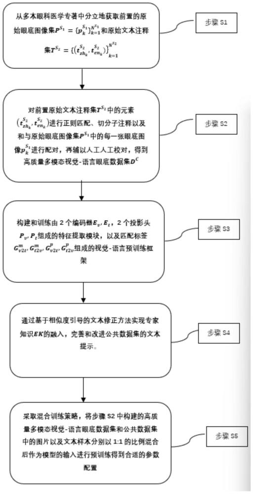 基于图像文本多模态的眼底图像基础模型预训练方法