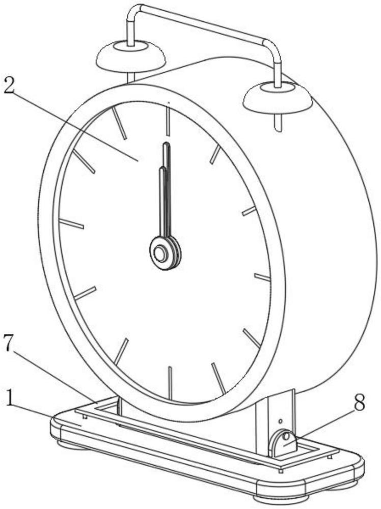 一种放置稳定的分段打铃闹钟的制作方法