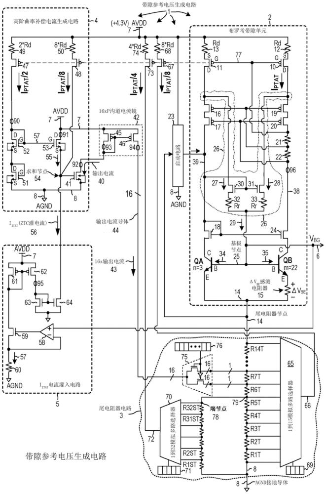 具有高阶曲率补偿电流生成电路的带隙电路的制作方法