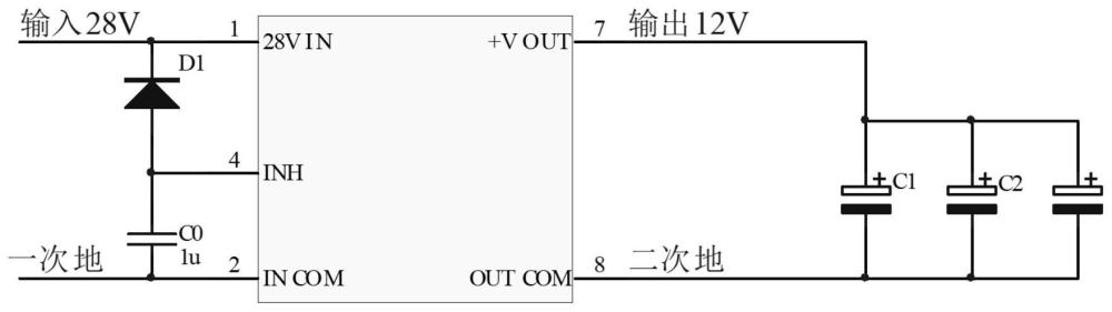 一种DC/DC电源变换器延迟上电的方法及用于双频高度计功率放大器低浪涌二次供电的方法