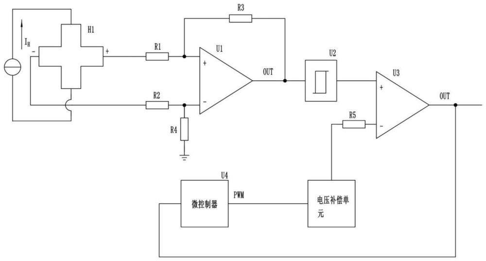 一种霍尔传感器的低温漂放大电路及温度补偿方法与流程