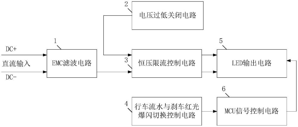 一种宽电压输入电动自行车LED尾灯驱动电路的制作方法