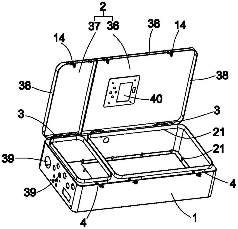 一种利用铰链锁扣开合的逆变器机箱的制作方法
