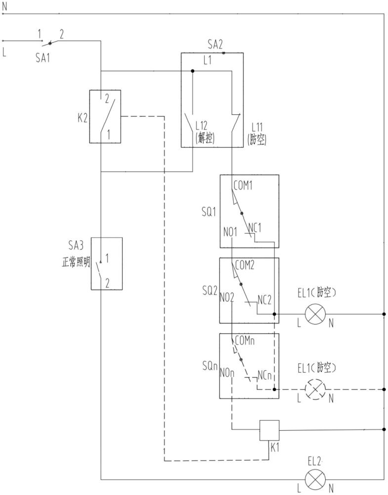 一种多门防空照明控制电路的制作方法