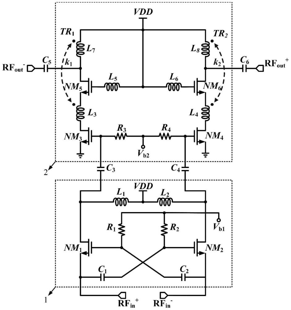 一种基于栅极电感和漏源耦合电感的宽带低噪声放大器