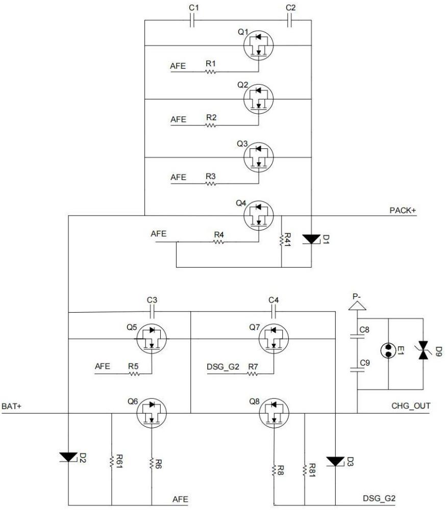 一种充放电异口的电池包充放电控制电路的制作方法