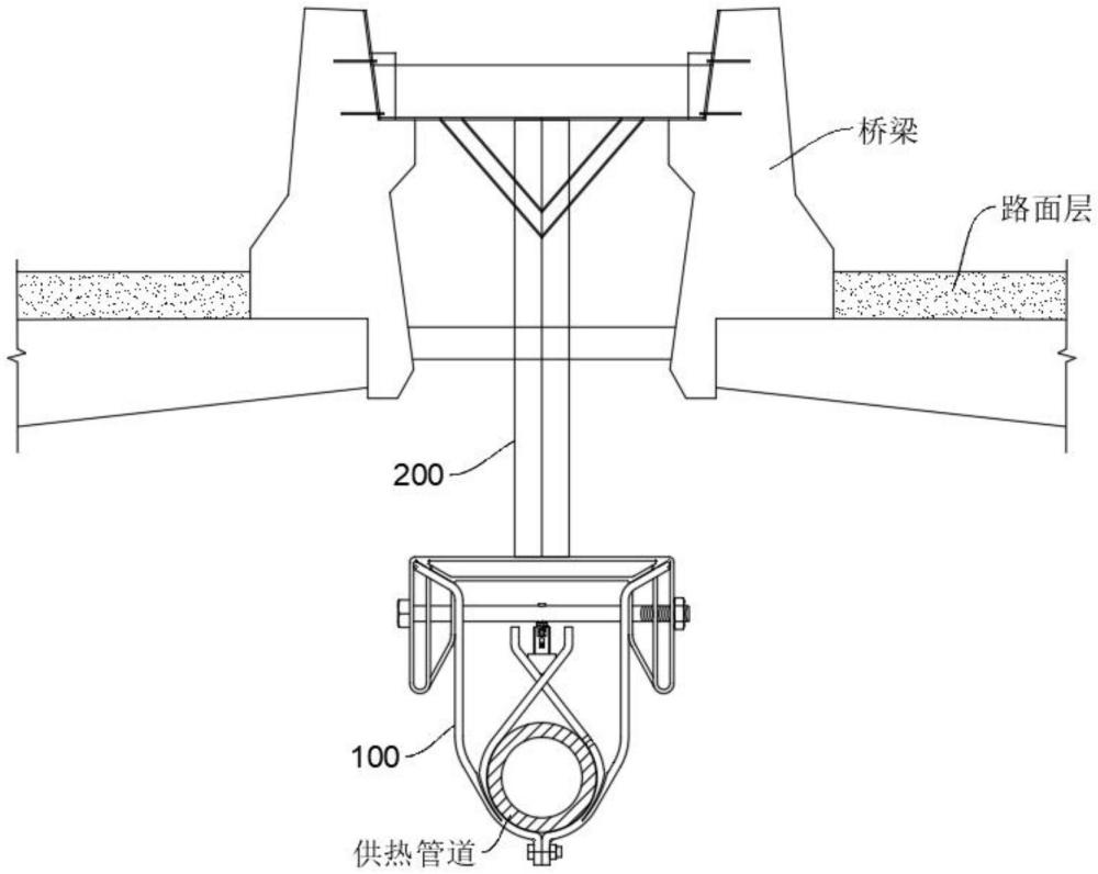 一种桥梁敷设供热管道用支吊架的制作方法