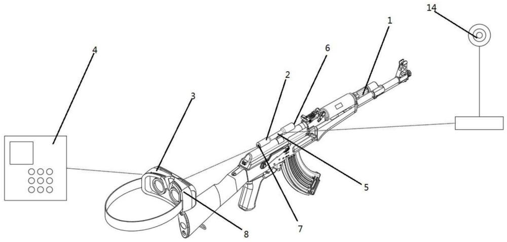 一种视角共享的虚拟现实射击训练装置