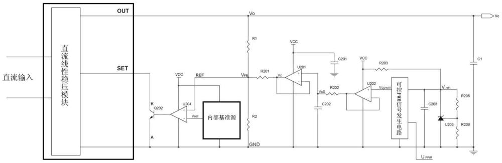 一种采用精密可编程基准单元的可控直流线性稳压电路的制作方法