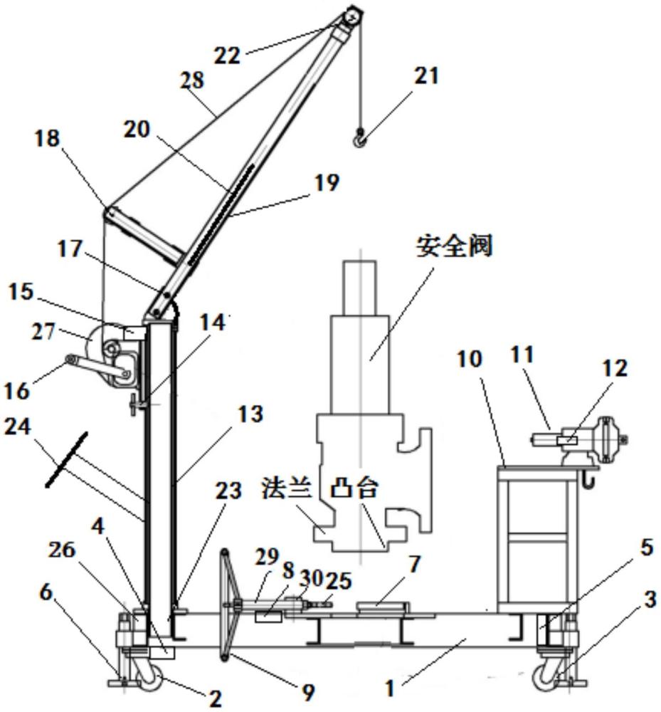 用于安全阀的组装及检修装置的制作方法