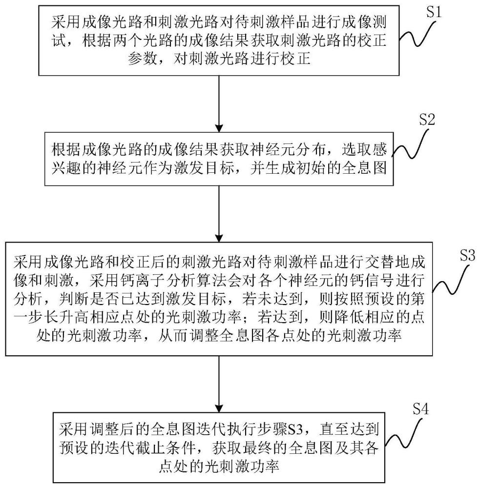 一种自适应双光子全息光遗传学光刺激方法