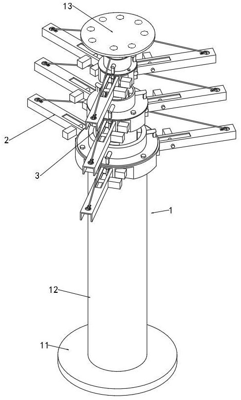 一种野外移动监控房用高空气动升降挂线装置的制作方法