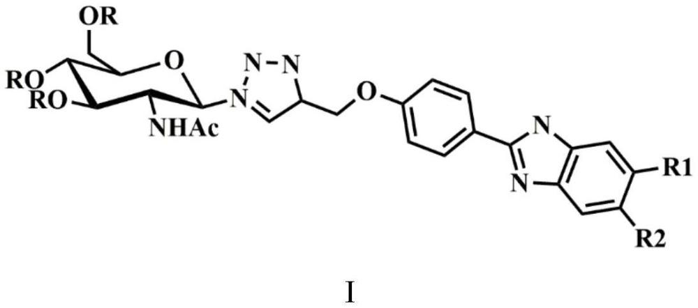 一种新型苯并咪唑类糖苷缀合物及其制备方法和应用