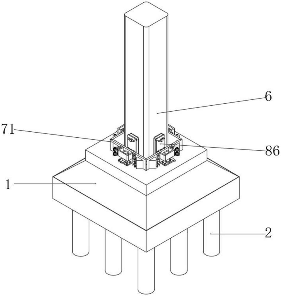 一种建筑桥梁桥墩支撑模架及其浇筑构件