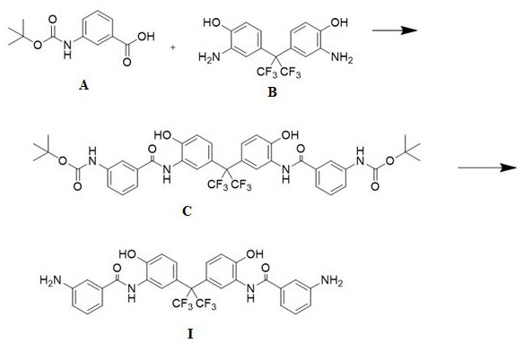 一种2,2-双[(3-氨基苯甲酰胺基)-4-羟基苯基]六氟丙烷的合成方法与流程