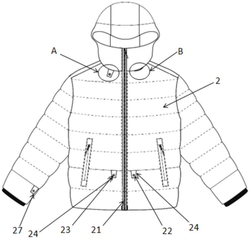 一种分离式羽绒服的制作方法