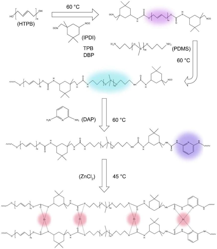 一种自修复超分子弹性体及其制备方法