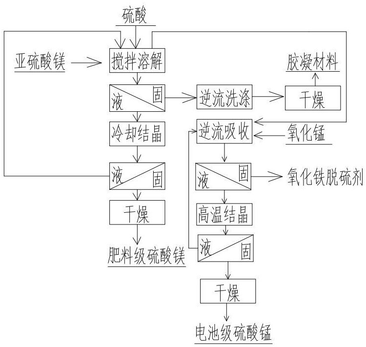 利用电厂废亚硫酸镁联产硫酸锰和硫酸镁的方法与流程