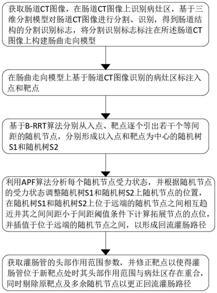 一种基于肠曲走向模拟的回流灌肠路径规划方法