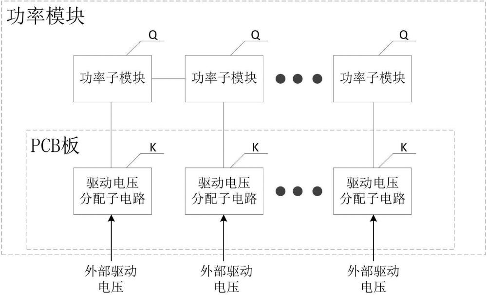 一种功率模块及其驱动电压分配电路