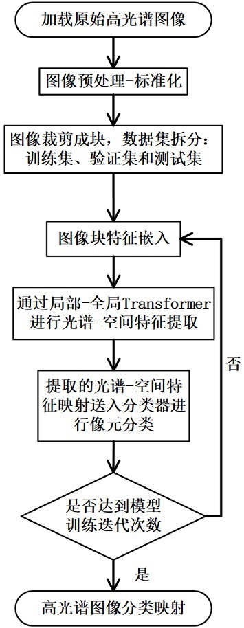 基于局部-全局特征提取的高光谱图像分类方法及系统与流程