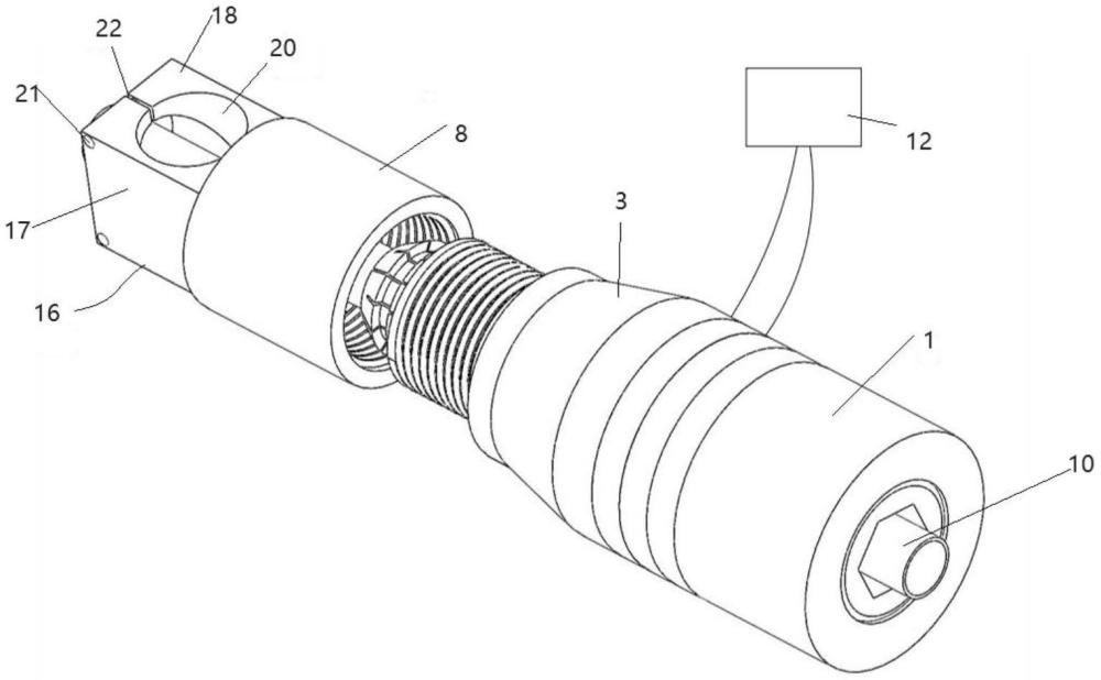 一种通用型具有中空贯穿空间的超声换能器