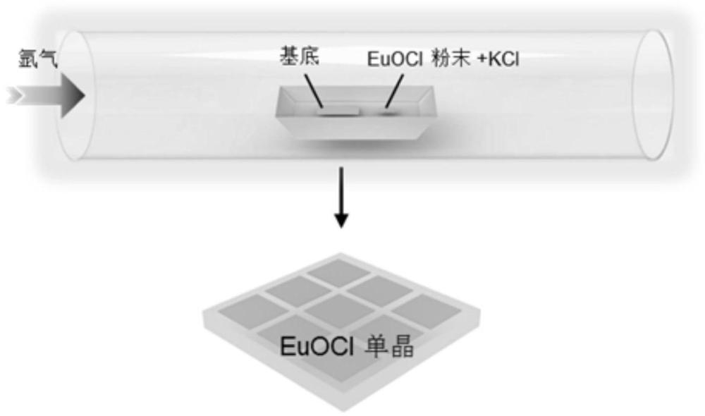 一种高定向氯氧化铕二维层状稀土材料及其制备方法和应用