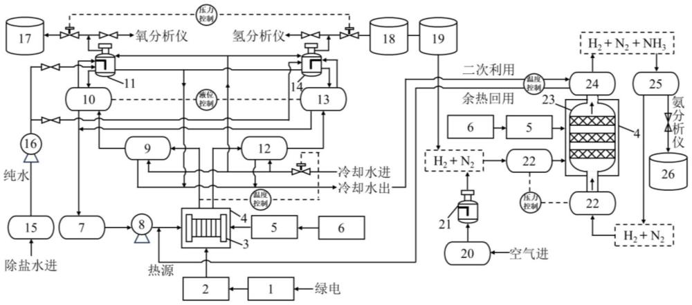 基于外磁场调控的电解水制氢合成绿氨耦合系统和方法