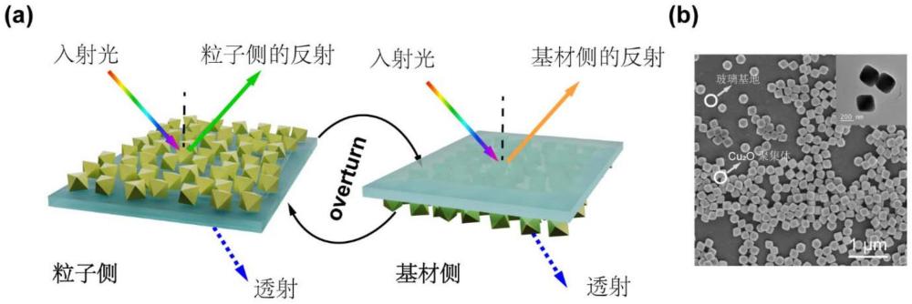 一种基于空隙-粒子共同诱导的多模式反射/透射三向色膜的制备方法及应用