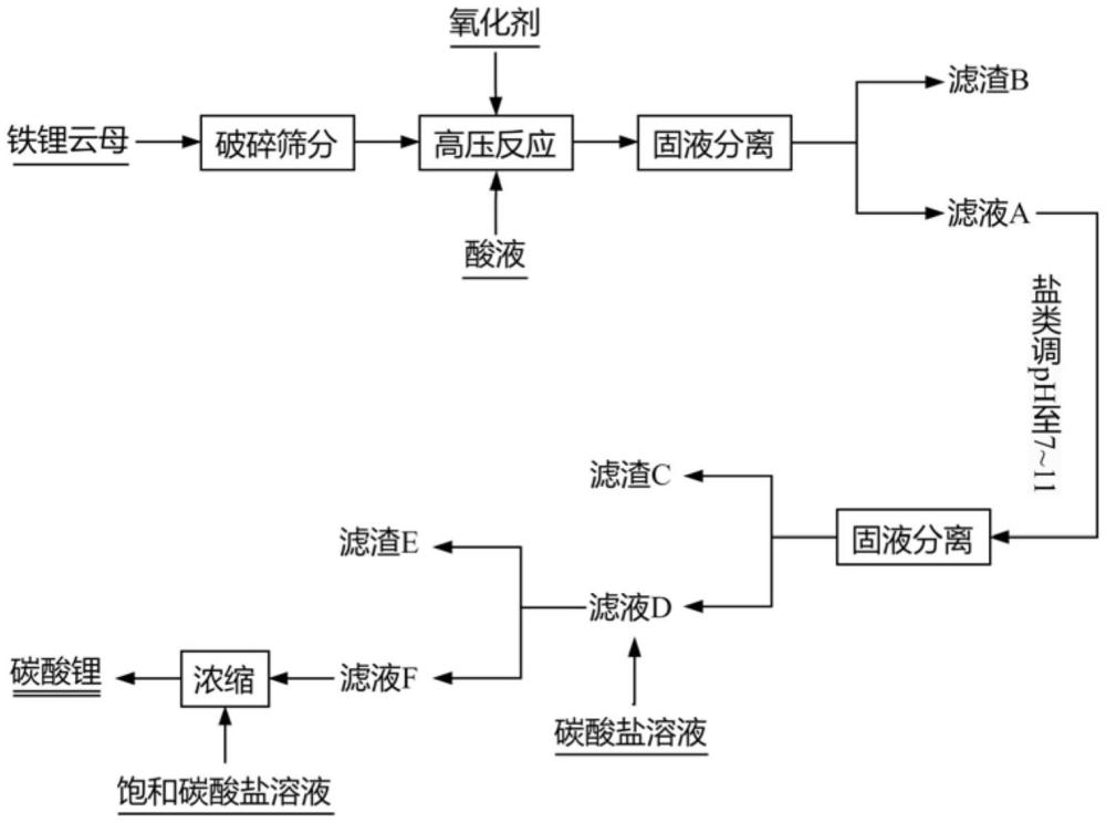 一种从铁锂云母中分离锂的方法