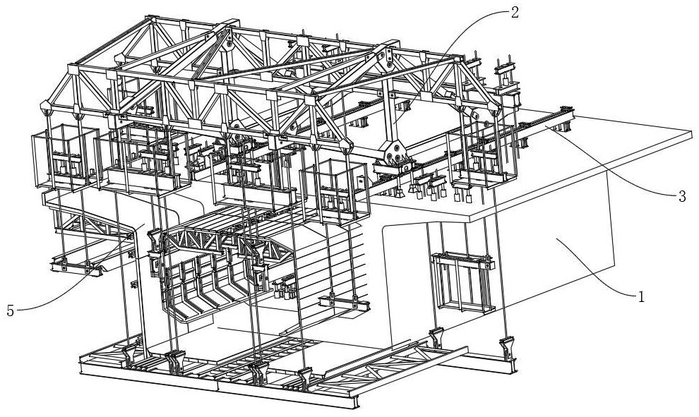 一种桥梁施工用超大节段前支点挂篮装置的制作方法